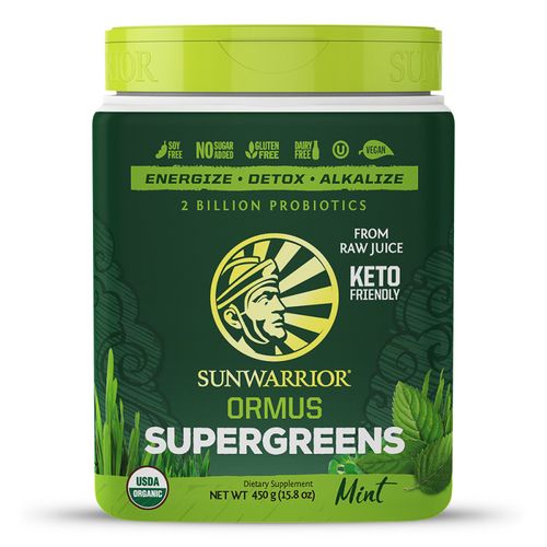 Sunwarrior Ormus Super Greens Bio - Máta, 454g