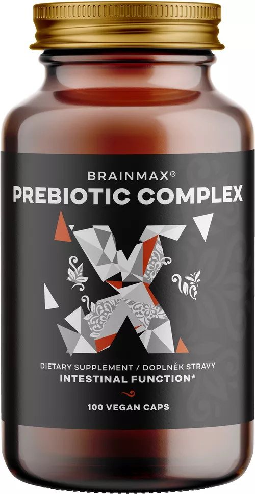 BrainMax Prebiotic Complex, prebiotická směs, BIO, 100 kapslí