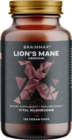 BrainMax Lion's Mane (Hericium) extrakt, 50% polysacharidů a 20% glukanů