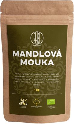 BrainMax Pure Mandlová mouka - blanšírovaná, bezlepková BIO, 1 kg *CZ-BIO-001 certifikát